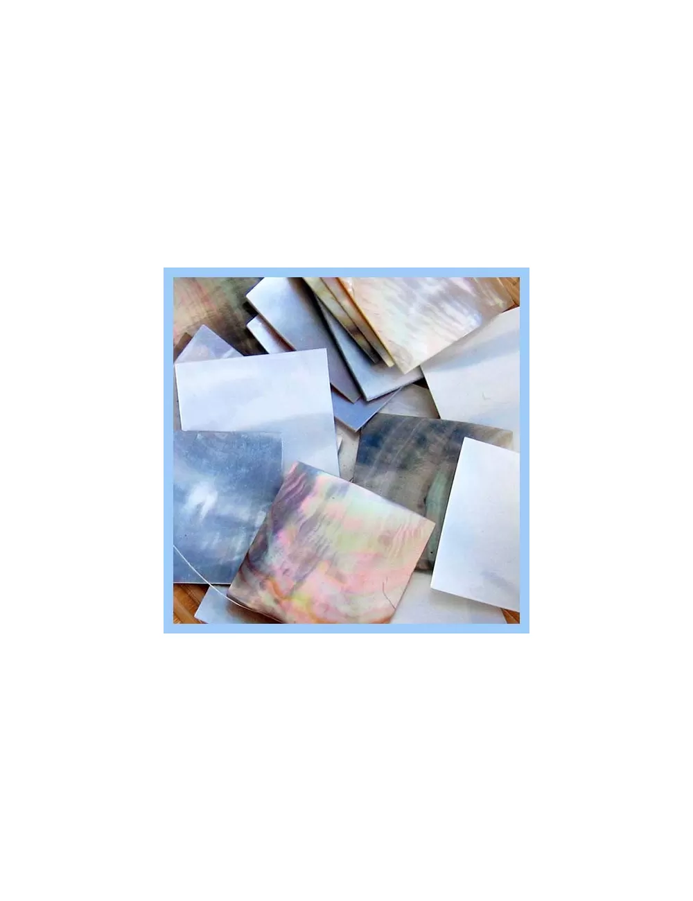 Carré en nacre coquillage 3.5x3.5cm