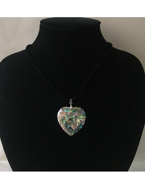 Pendentif coeur abalone