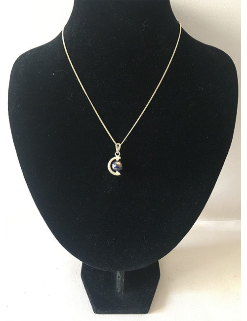 Collier planète en lapis