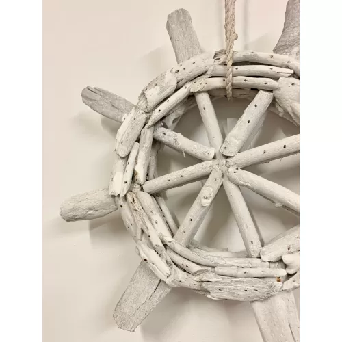 Gouvernail bois flotté blanchi 30cm