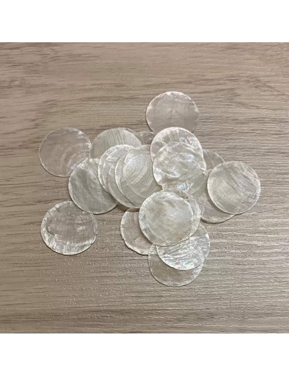 Rondelle capiz 2,5cm (lot de 100p)
