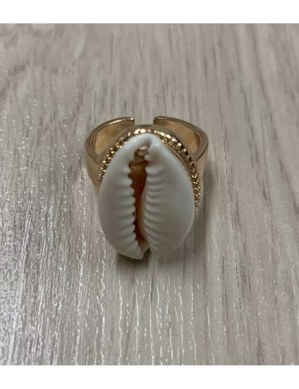 Bague cypraea dorée