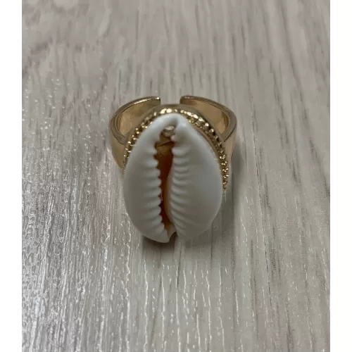 Bague cypraea dorée