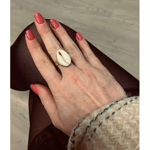 Bague cypraea dorée