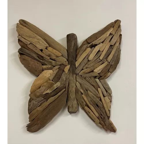 Papillon bois flotté 50cm