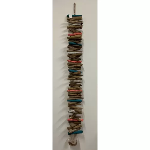 Guirlande bois flotté saddle shell colorée 100cm