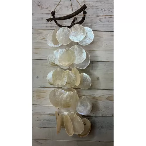 Triangle capiz & bois 60cm