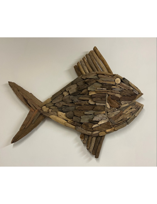 Poisson bois flotté taille XL 96cm