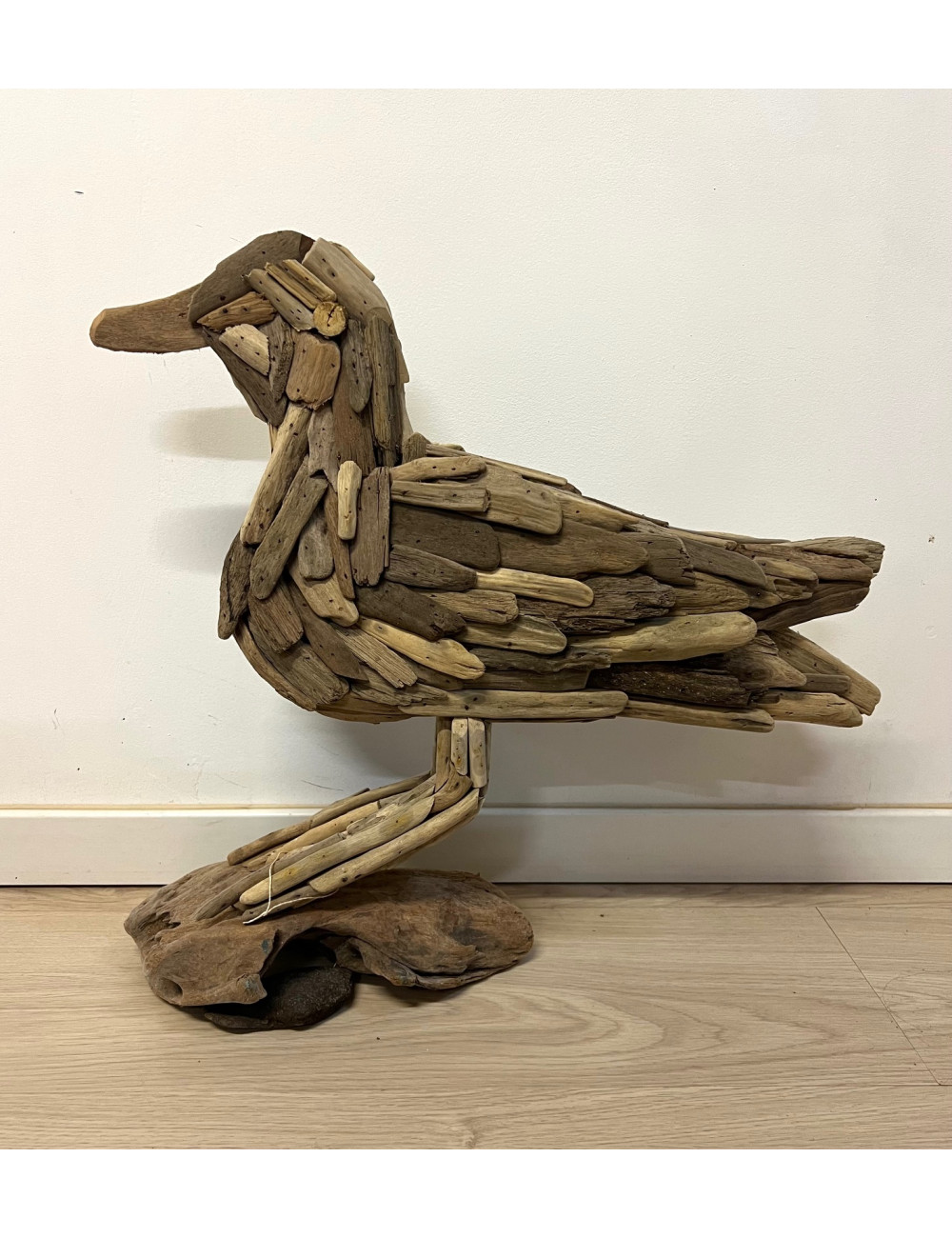 Mouette à poser bois flotté 48cm