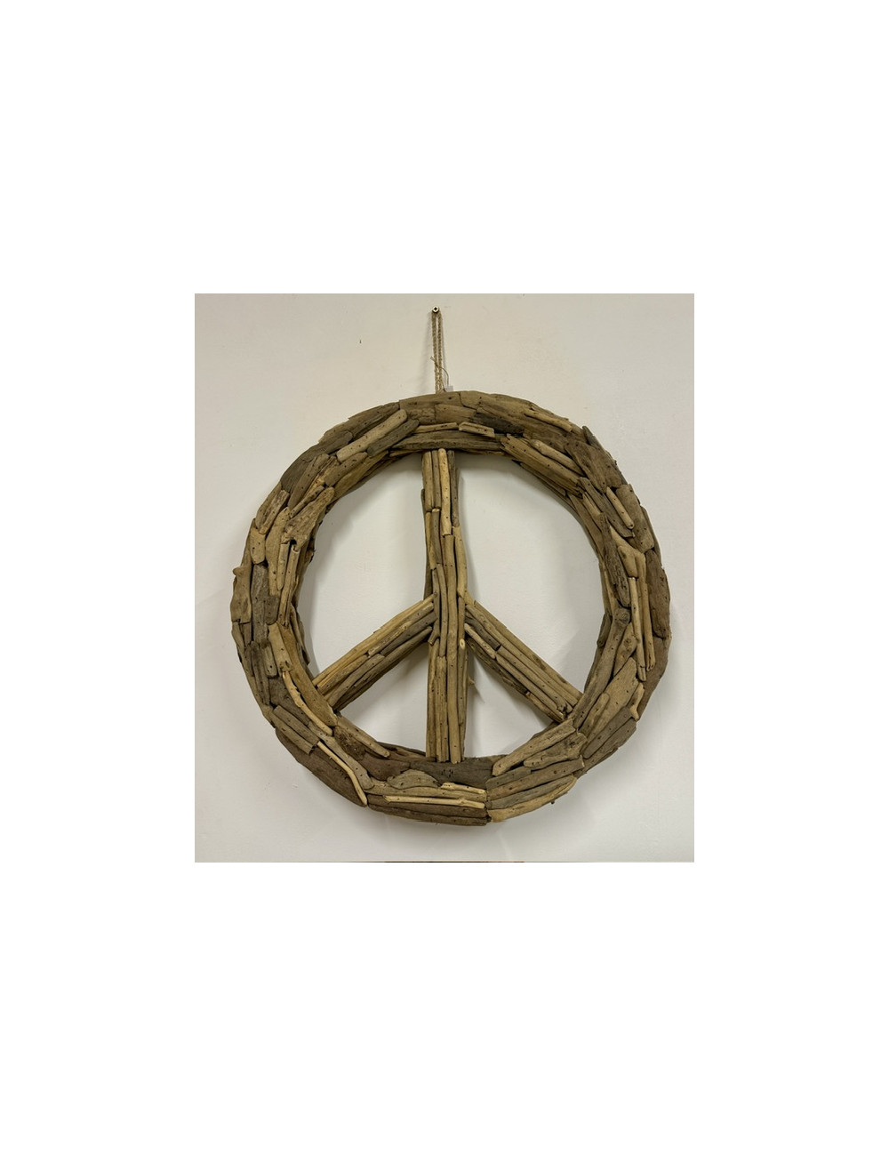 Design "PEACE" en bois flotté 51cm