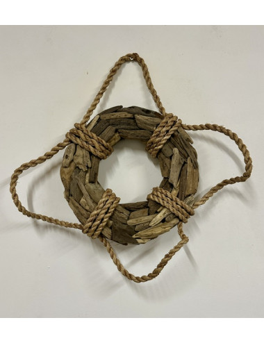 Bouée en bois flotté 31cm