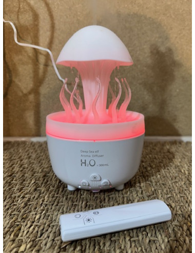 Méduse diffuseur 20cm +huile essentielle vanille & télécommande