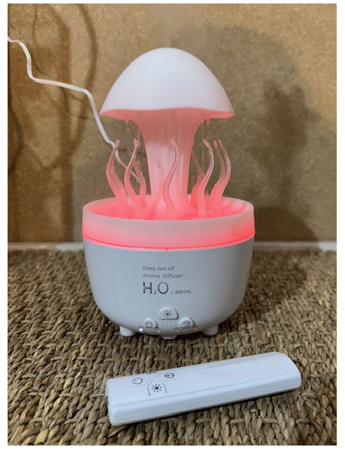 Méduse diffuseur 20cm +huile essentielle vanille & télécommande