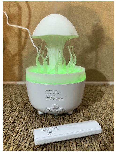 Méduse diffuseur 20cm +huile essentielle vanille & télécommande